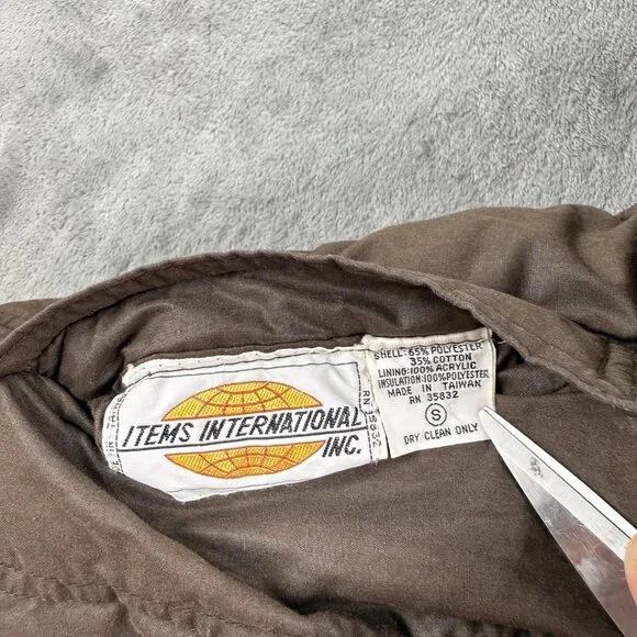 Vintage International Jacket Mens Small Reversible Deer Knit Lined 80s - Picture 5 of 16